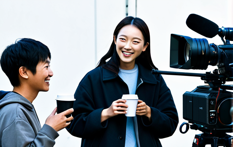 김태리 촬영 비하인드 스토리 - On-Set Teamwork**

"A behind-the-scenes photo of a film set in France. Kim Tae-ri, fully clothed in ...