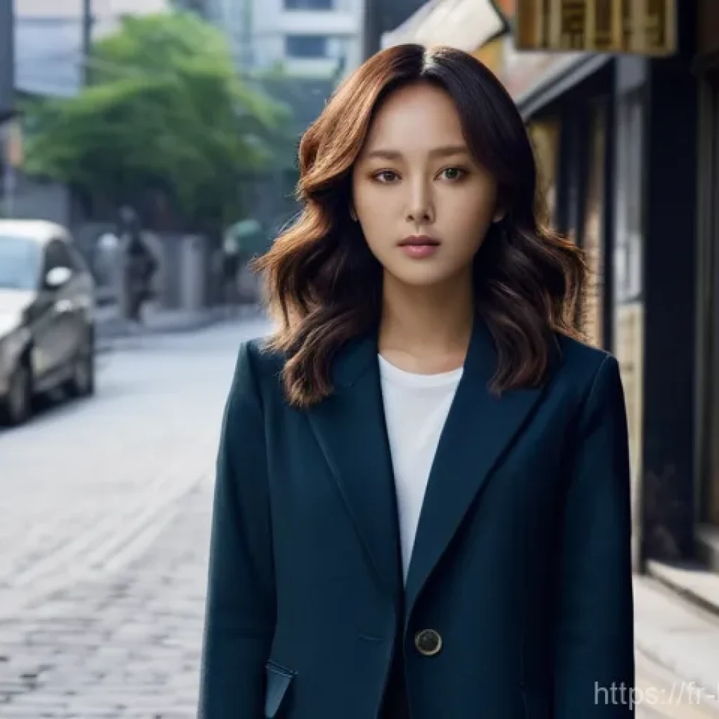 이효리 연기 도전 이야기 - **Image Prompt: "The Aspiring Actress Lee Hyori"**
A full-body shot of Lee Hyori in her late 20s...